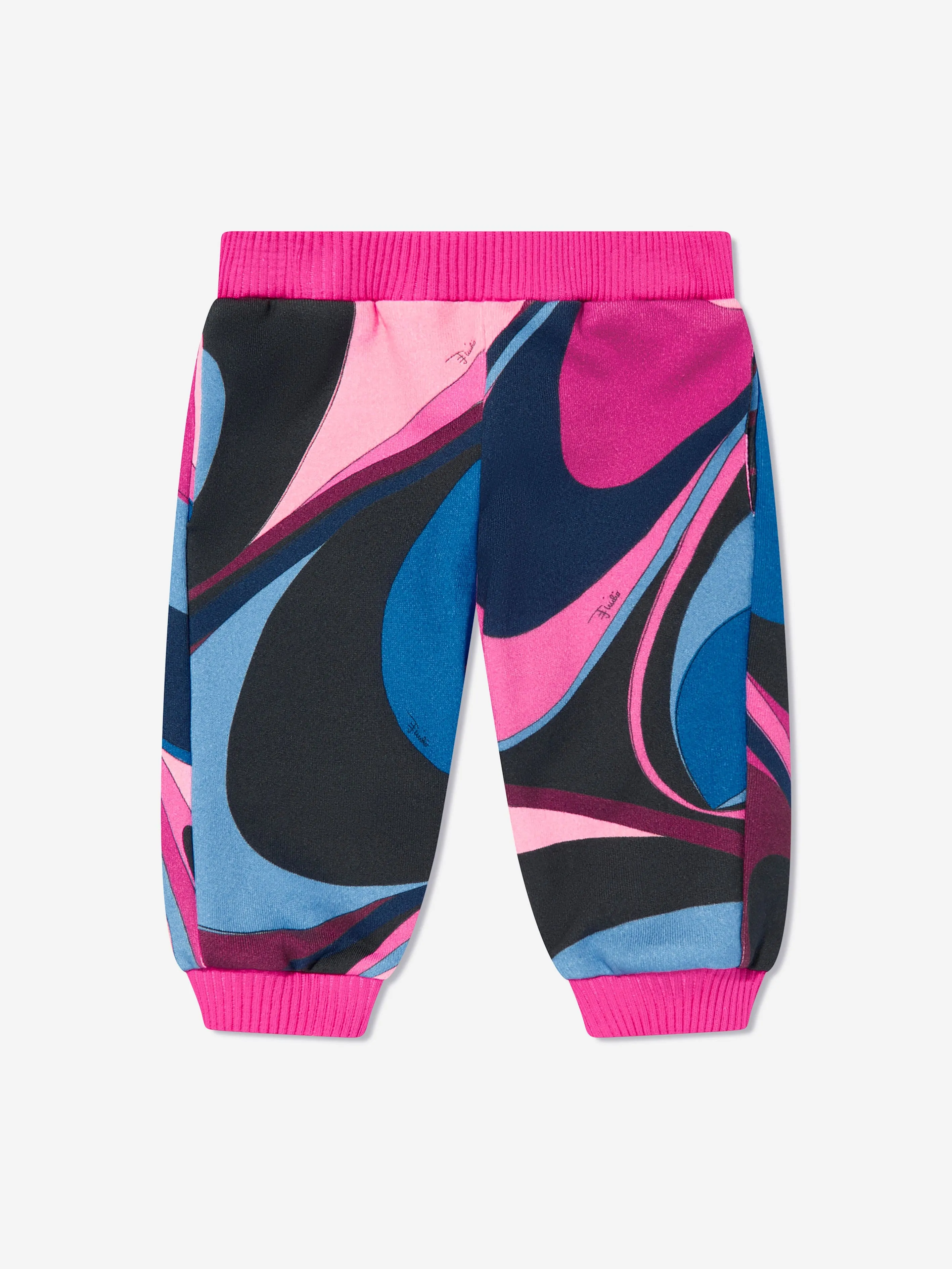 Pucci Baby Girls Onde Print Joggers in Multicolour