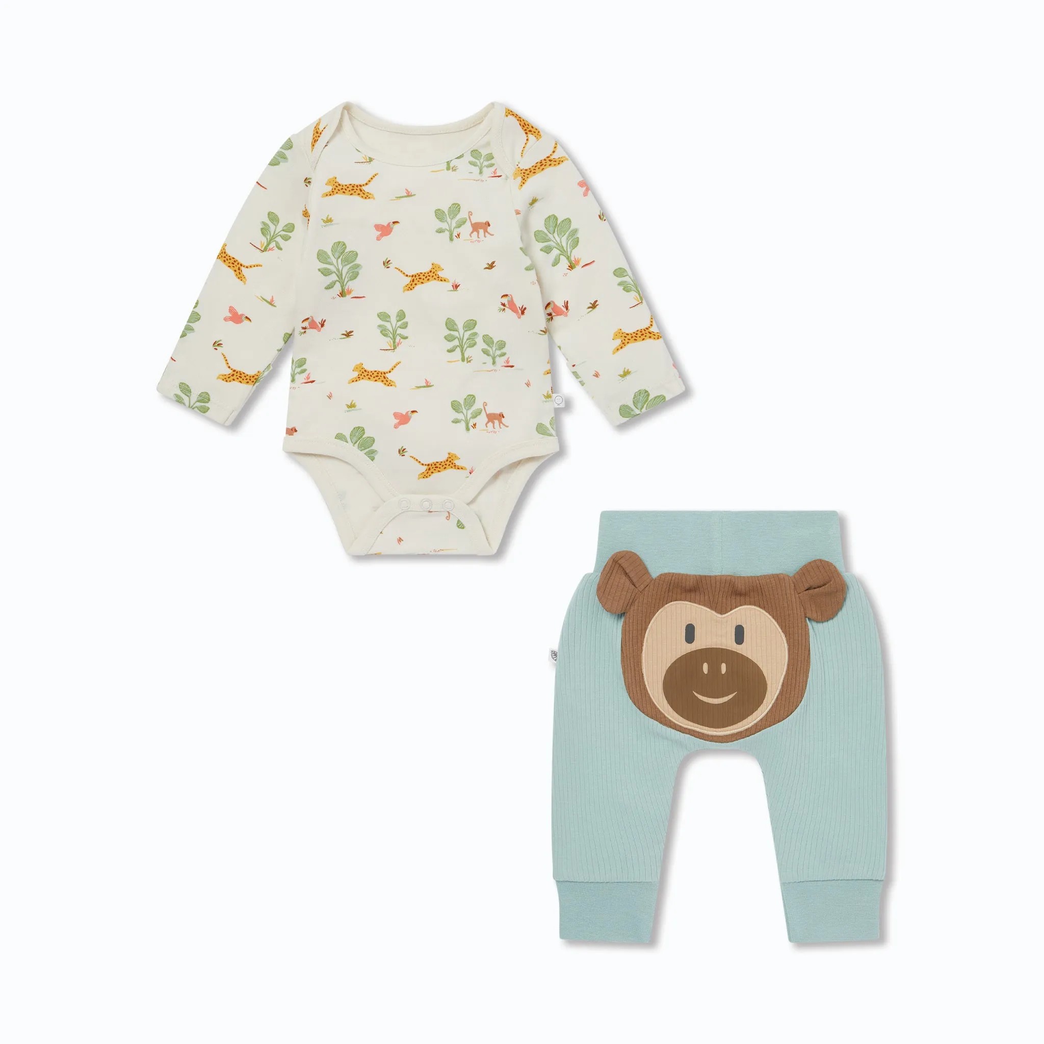 Rainforest Bodysuit & Monkey Joggers Outfit