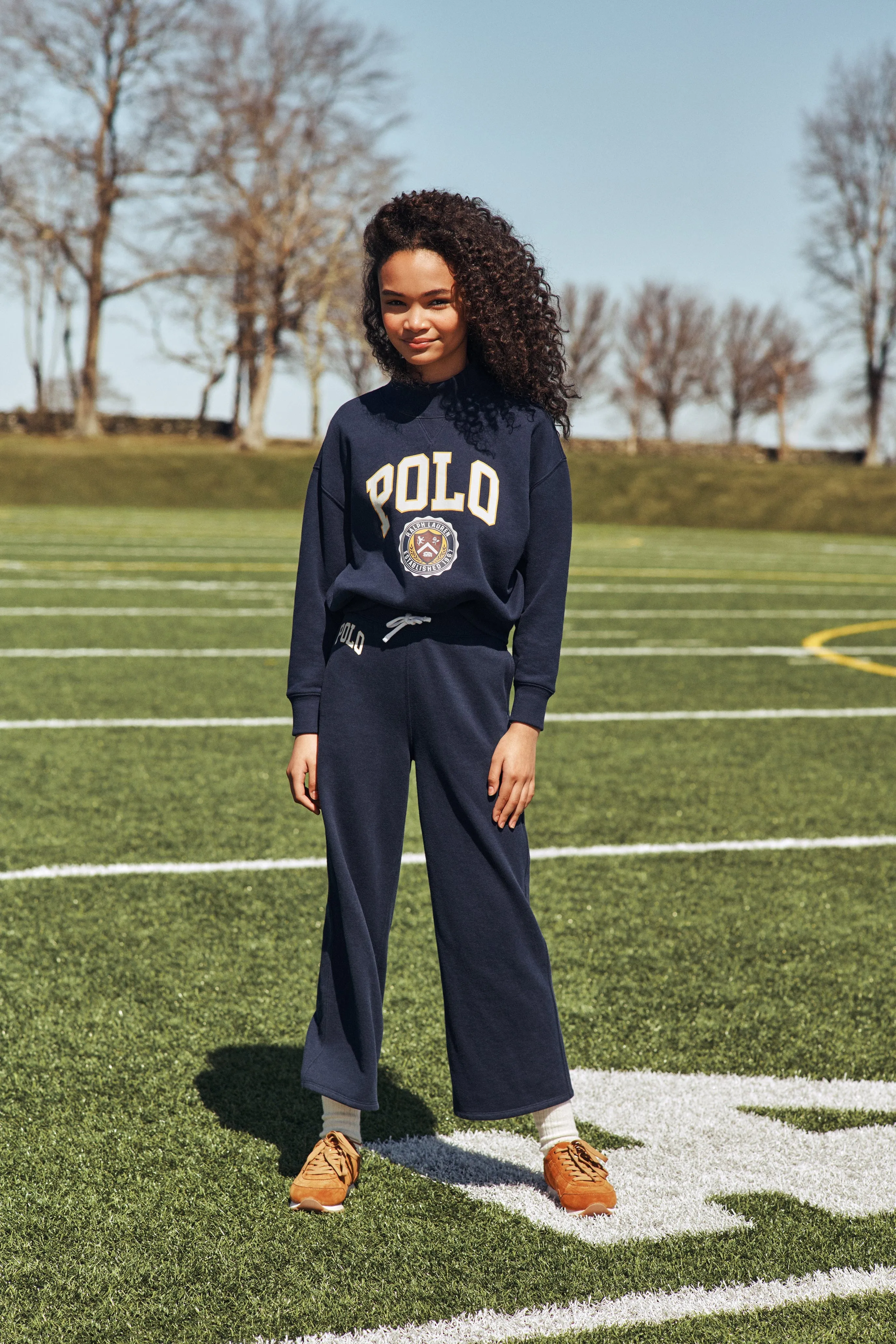 Ralph Lauren Girls Polo Joggers in Navy