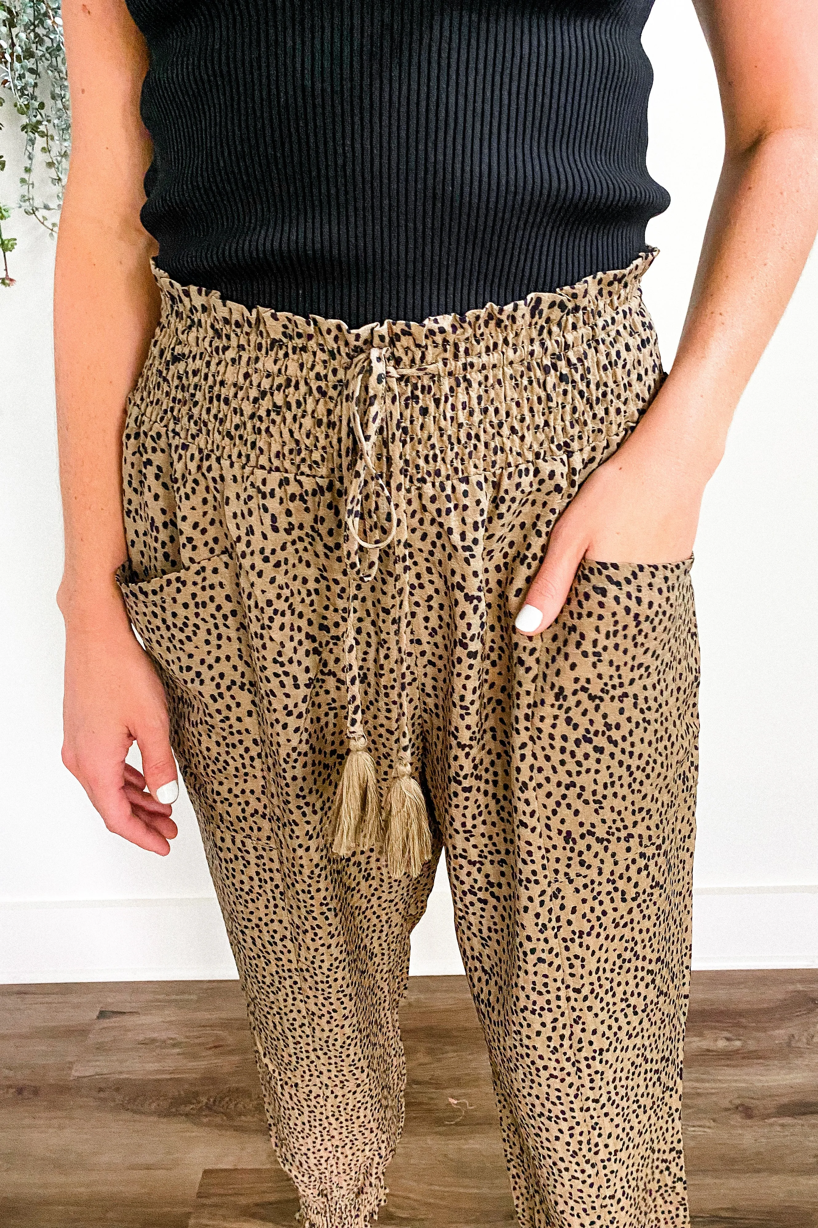 Reese Leopard Paperbag Joggers | FINAL SALE