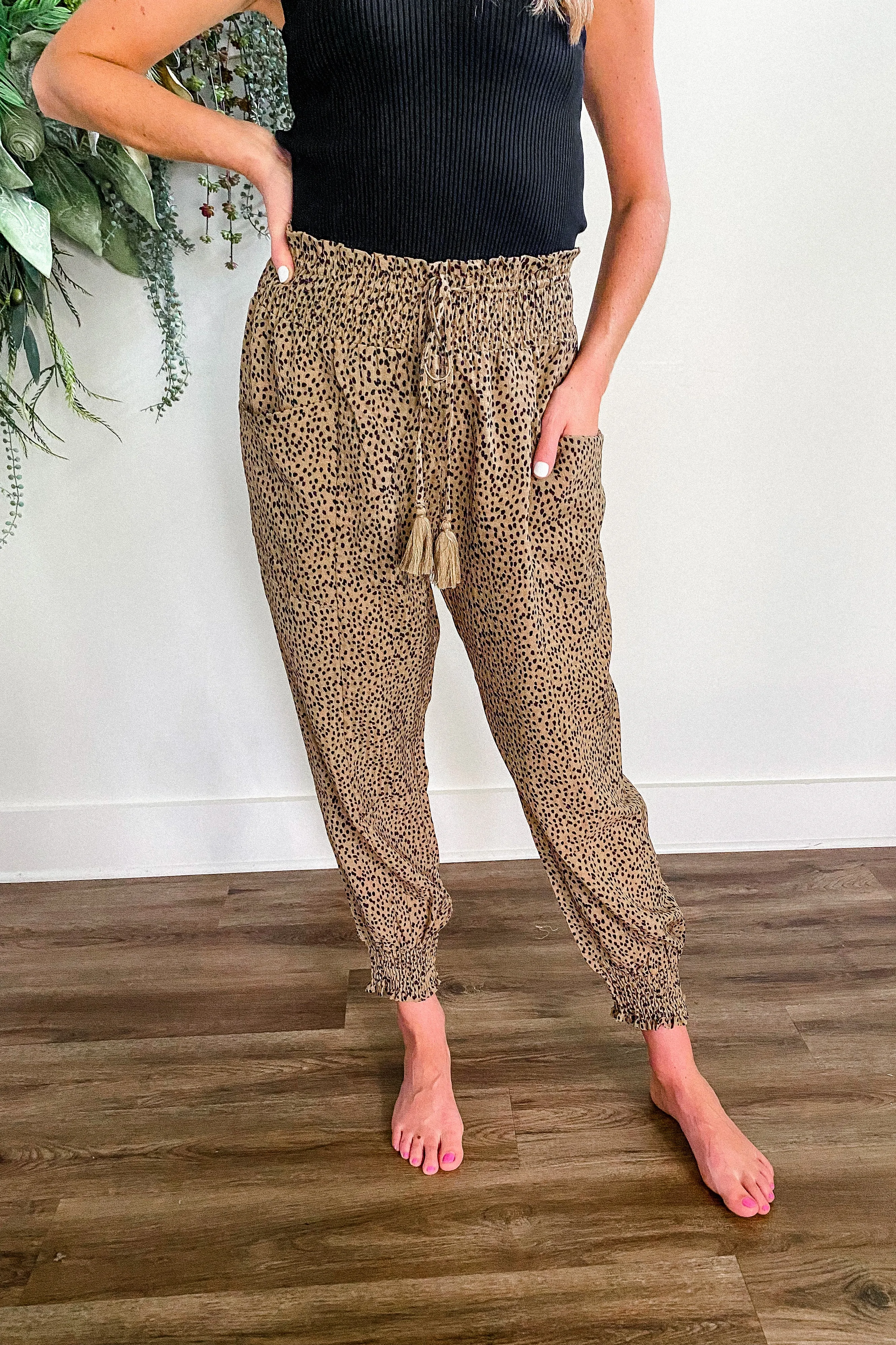 Reese Leopard Paperbag Joggers | FINAL SALE