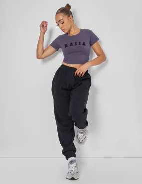 Relaxed Fit Cuffed Jogger Black