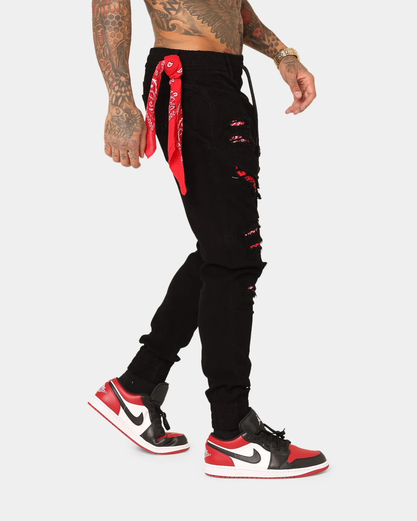 Saint Morta Bandana Summum Joggers Black/Red