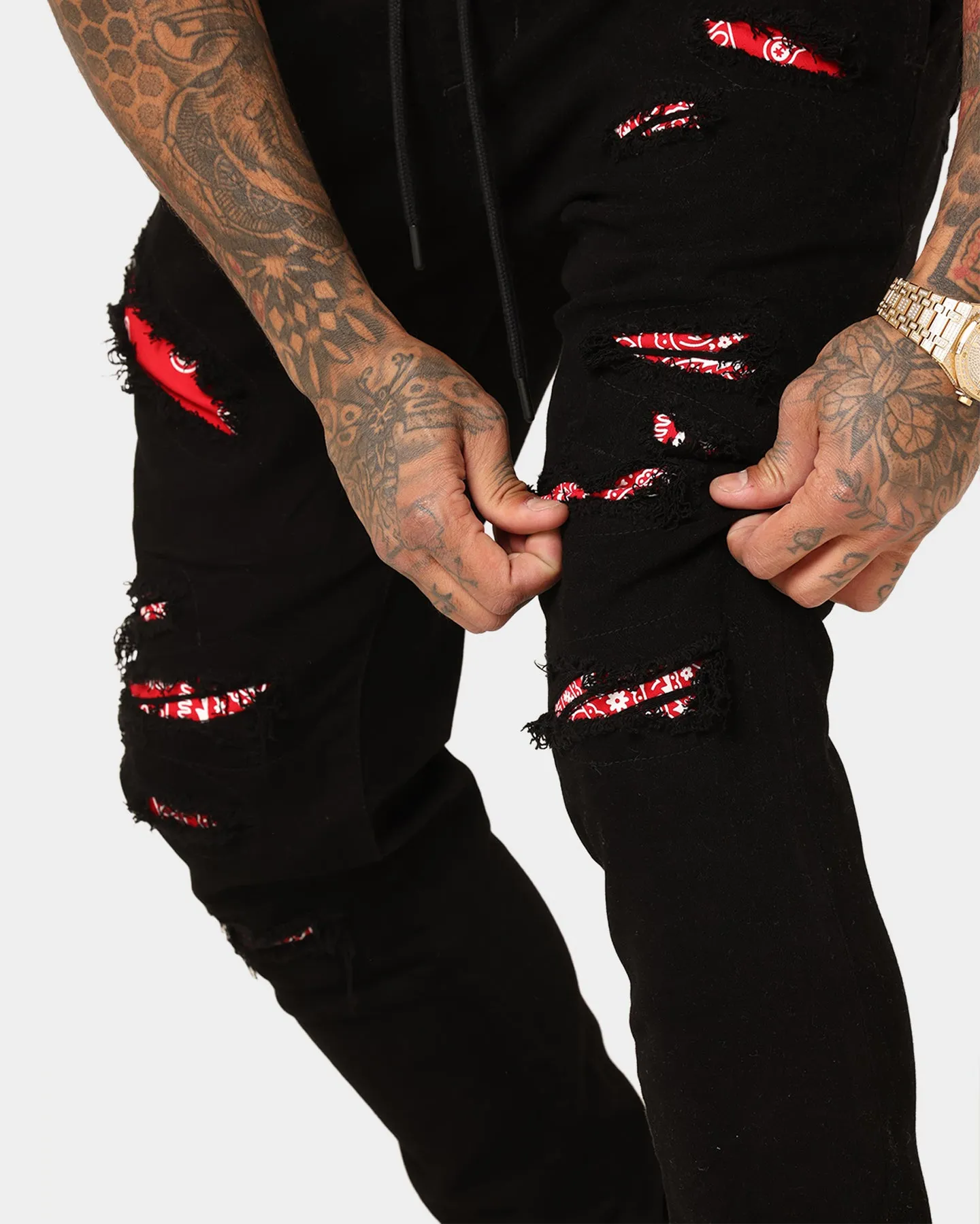 Saint Morta Bandana Summum Joggers Black/Red