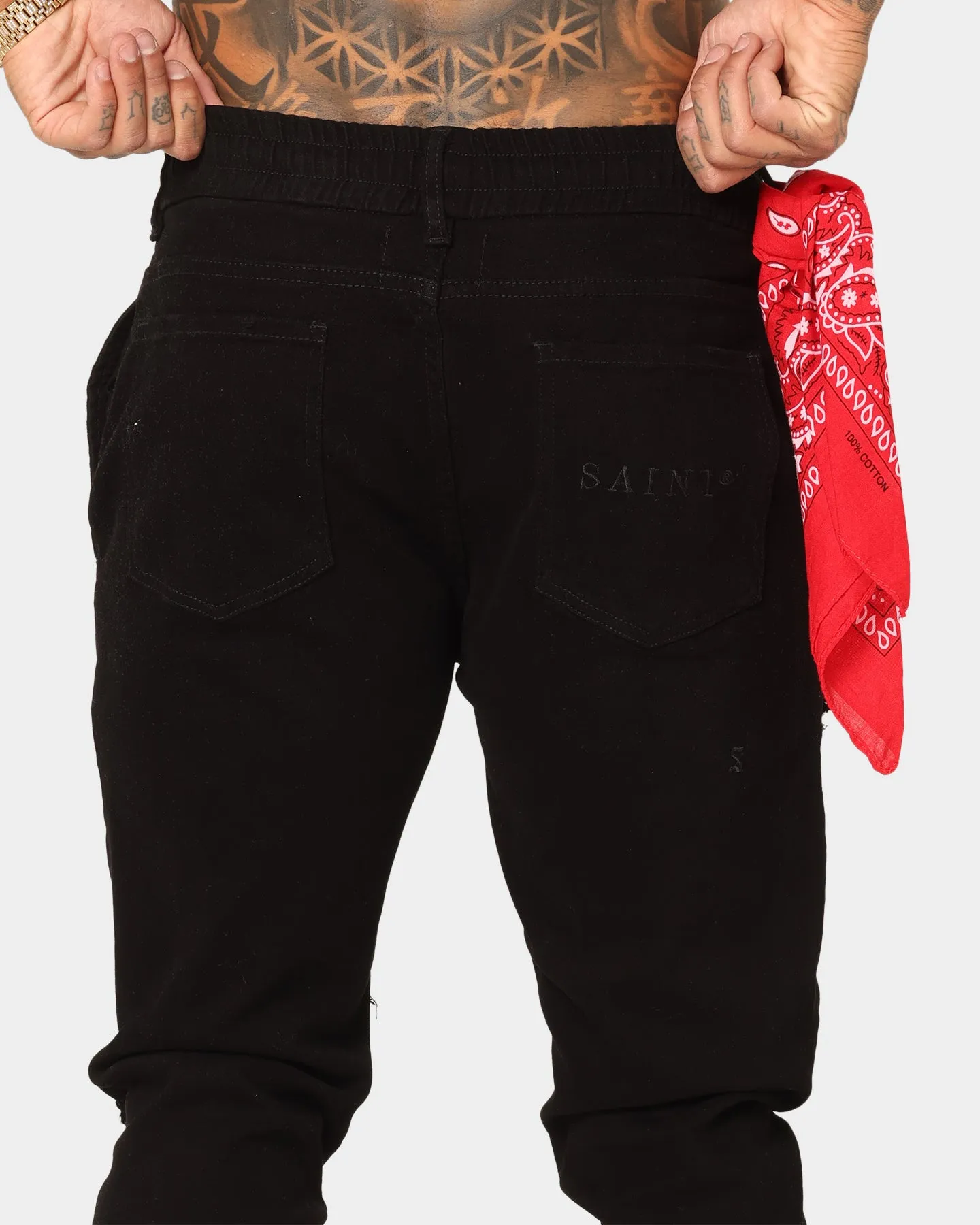 Saint Morta Bandana Summum Joggers Black/Red