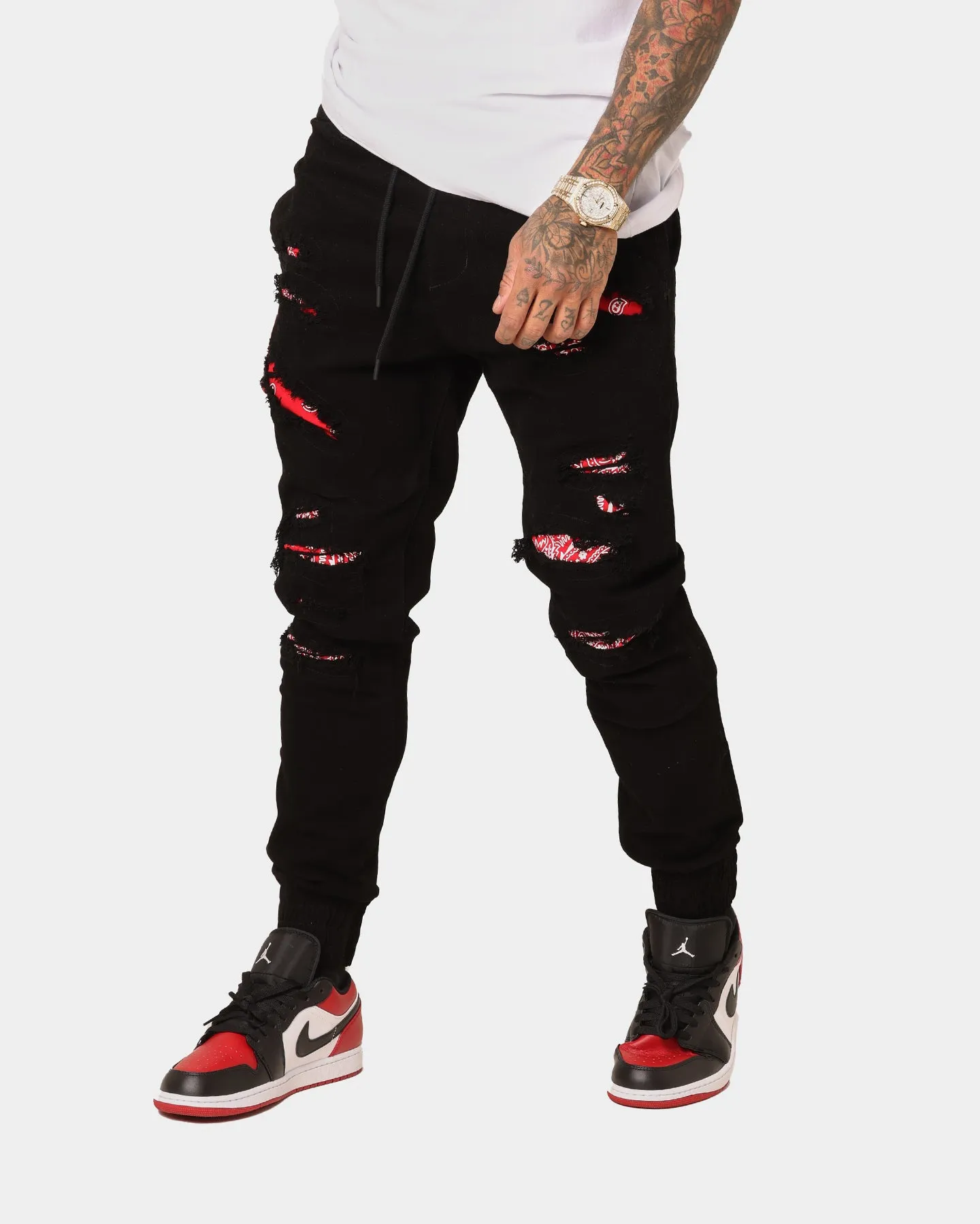 Saint Morta Bandana Summum Joggers Black/Red