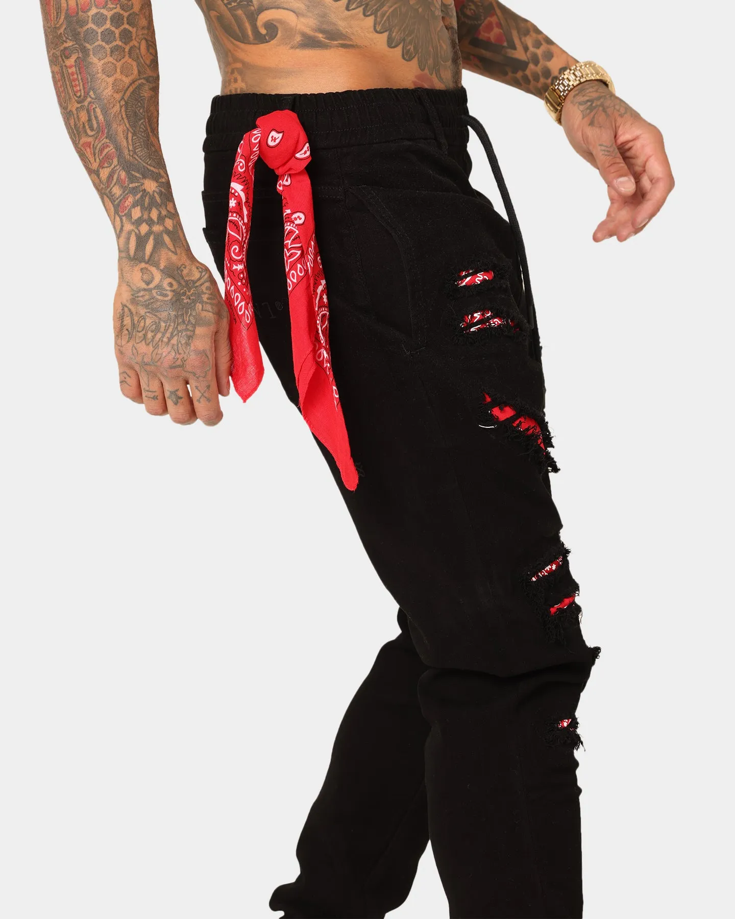 Saint Morta Bandana Summum Joggers Black/Red