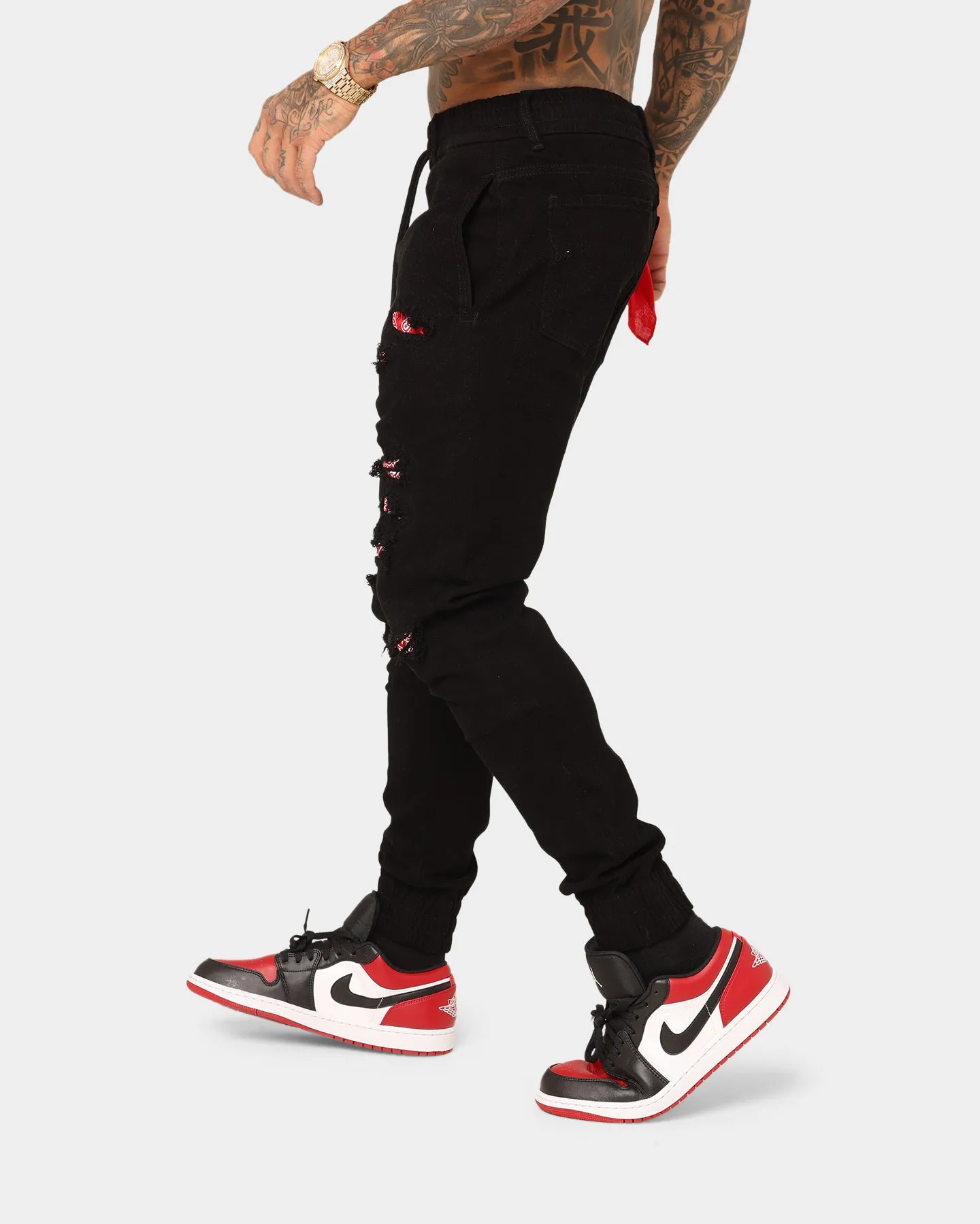 Saint Morta Bandana Summum Joggers Black/Red