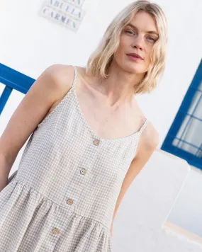 SARAH button down slip linen dress