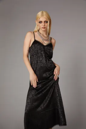 Satin Goth Slip Dress