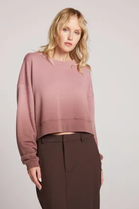 Scarlet Mauve Rose/Coco Brown Dip Dye Pullover