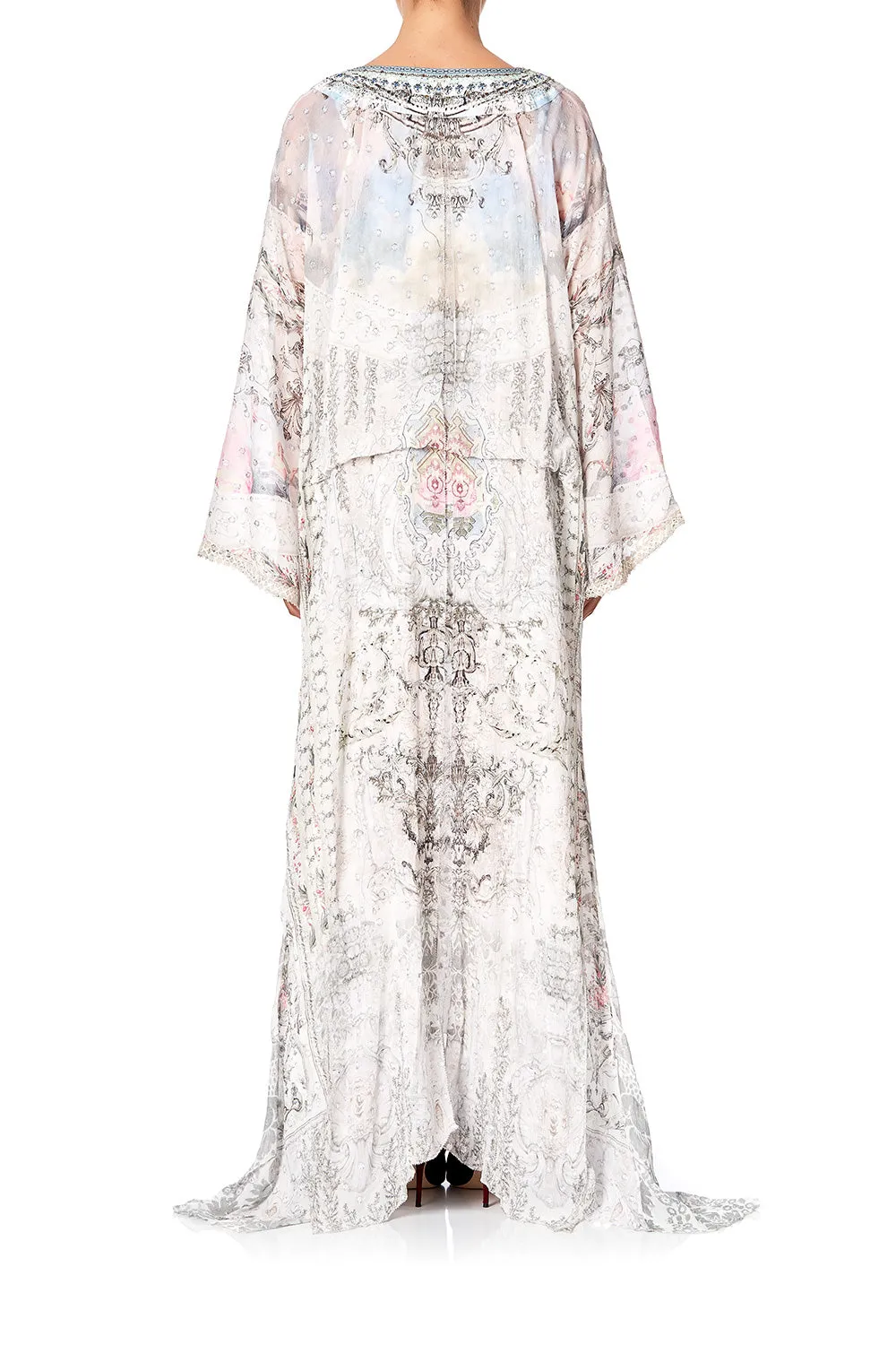 SHEER KAFTAN WITH SLIP CRYSTAL CASTLE