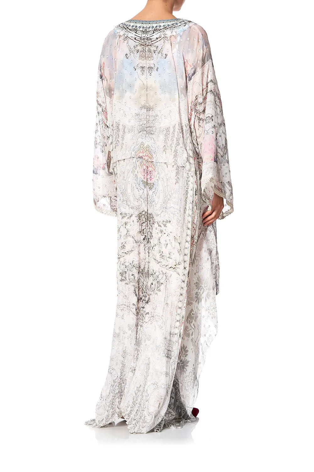 SHEER KAFTAN WITH SLIP CRYSTAL CASTLE