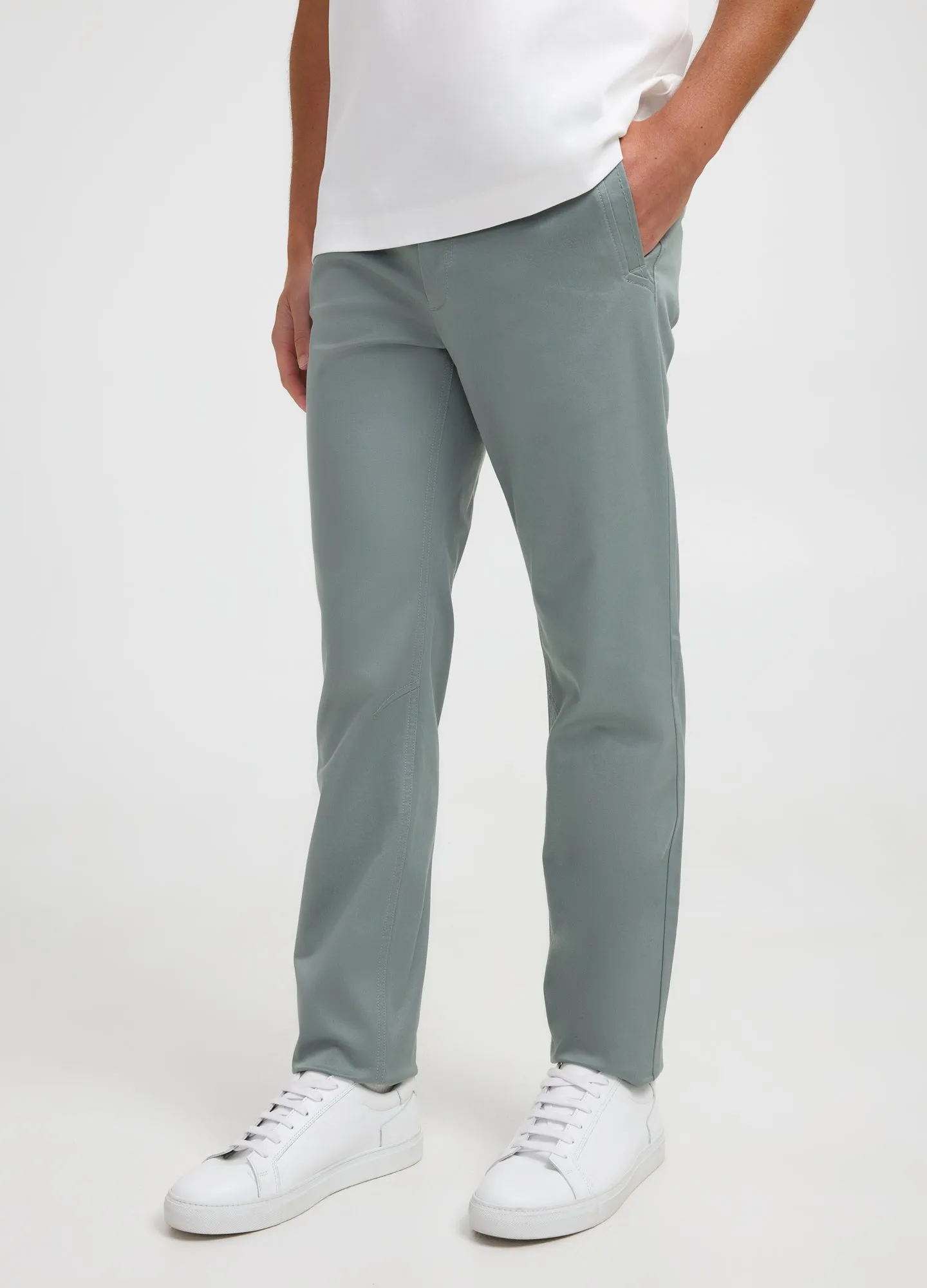 Slim Fit Cotton Stretch Chinos Sage