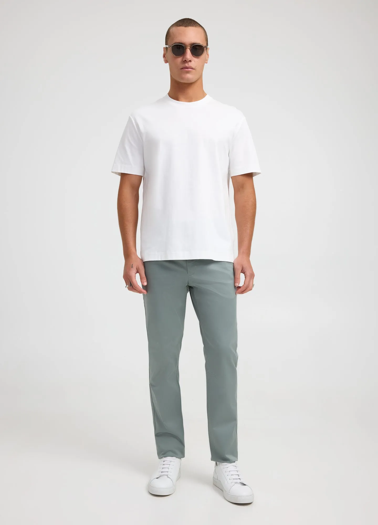 Slim Fit Cotton Stretch Chinos Sage