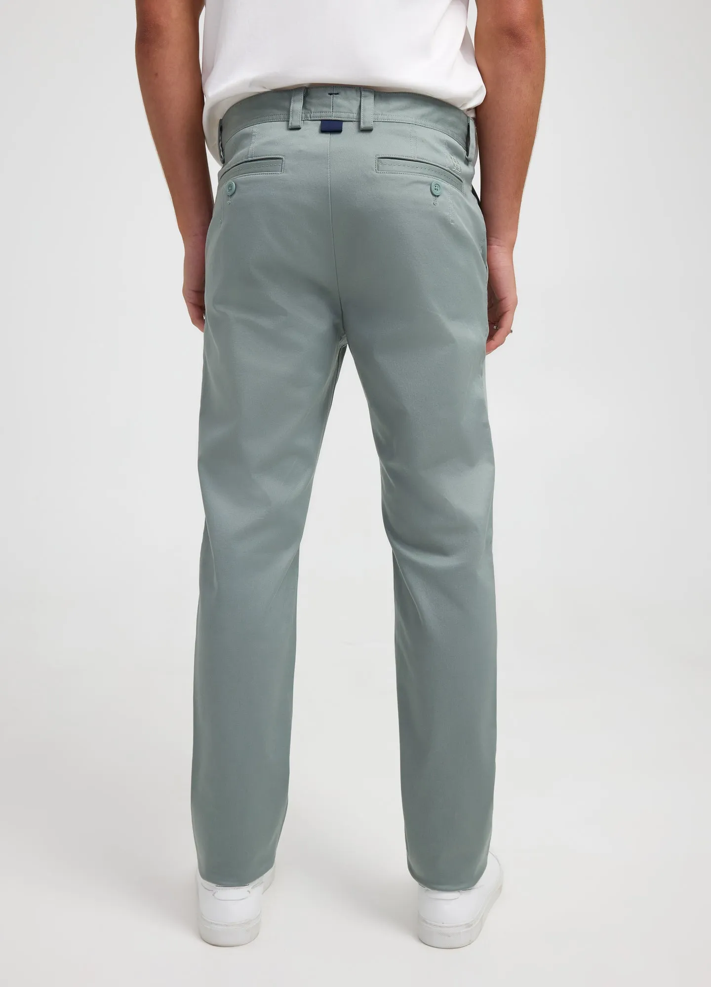 Slim Fit Cotton Stretch Chinos Sage