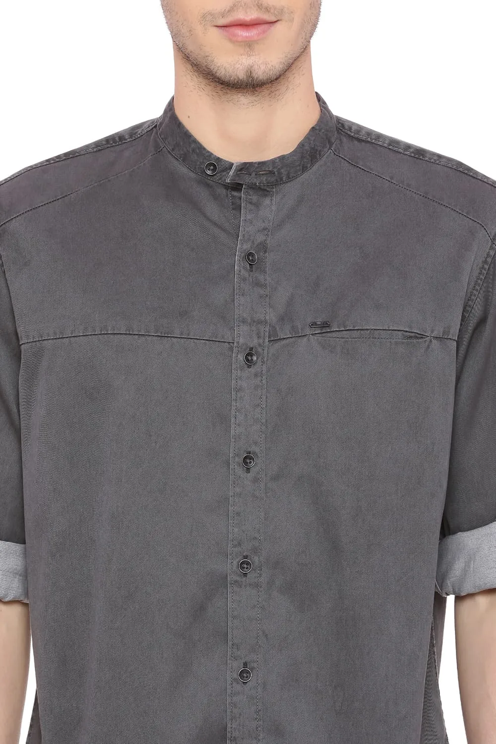 Slim Fit Sulfur Denim Shirt