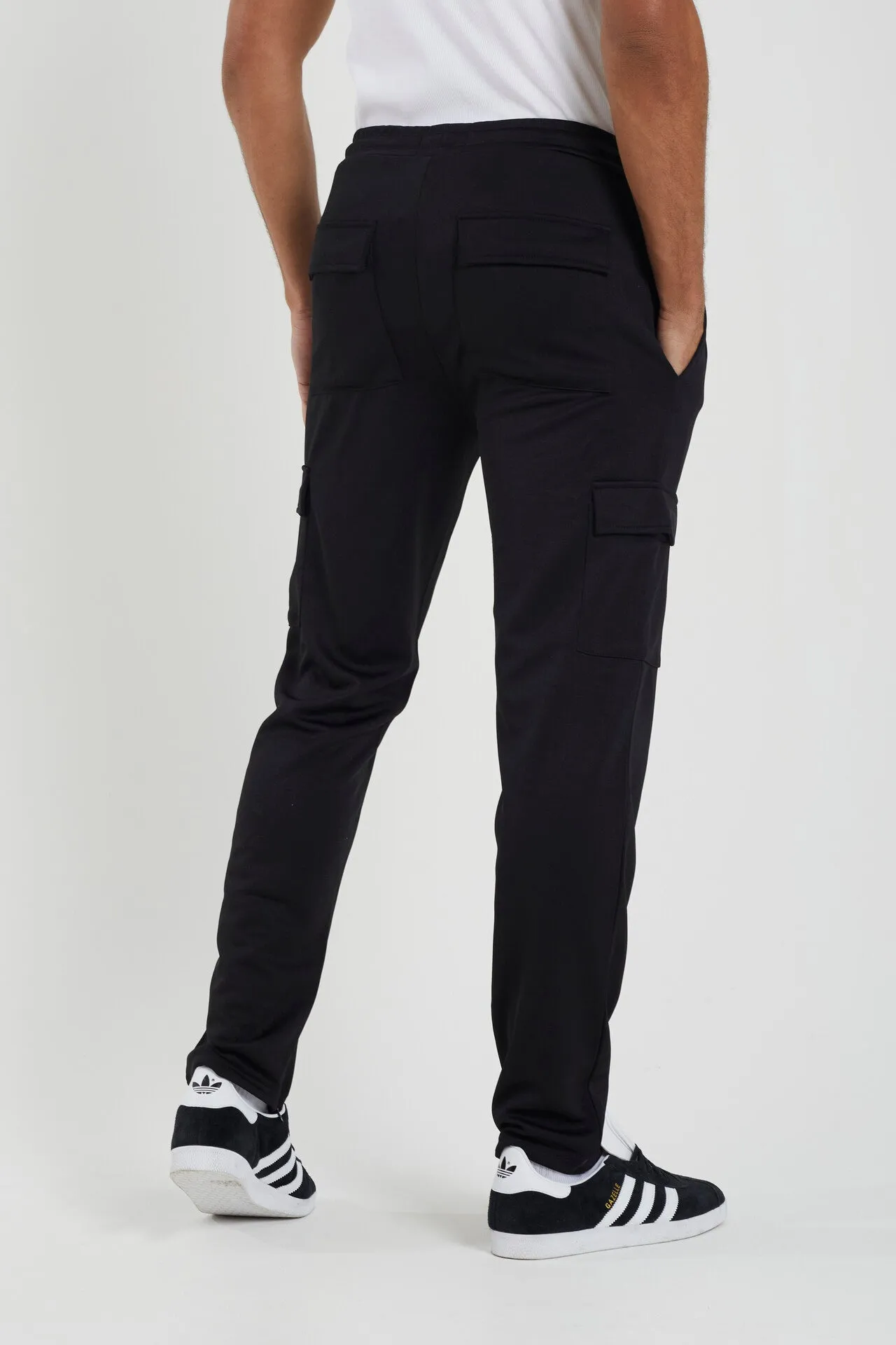 SLIM LEG OPEN HEM JOGGERS WITH PATCH POCKETS