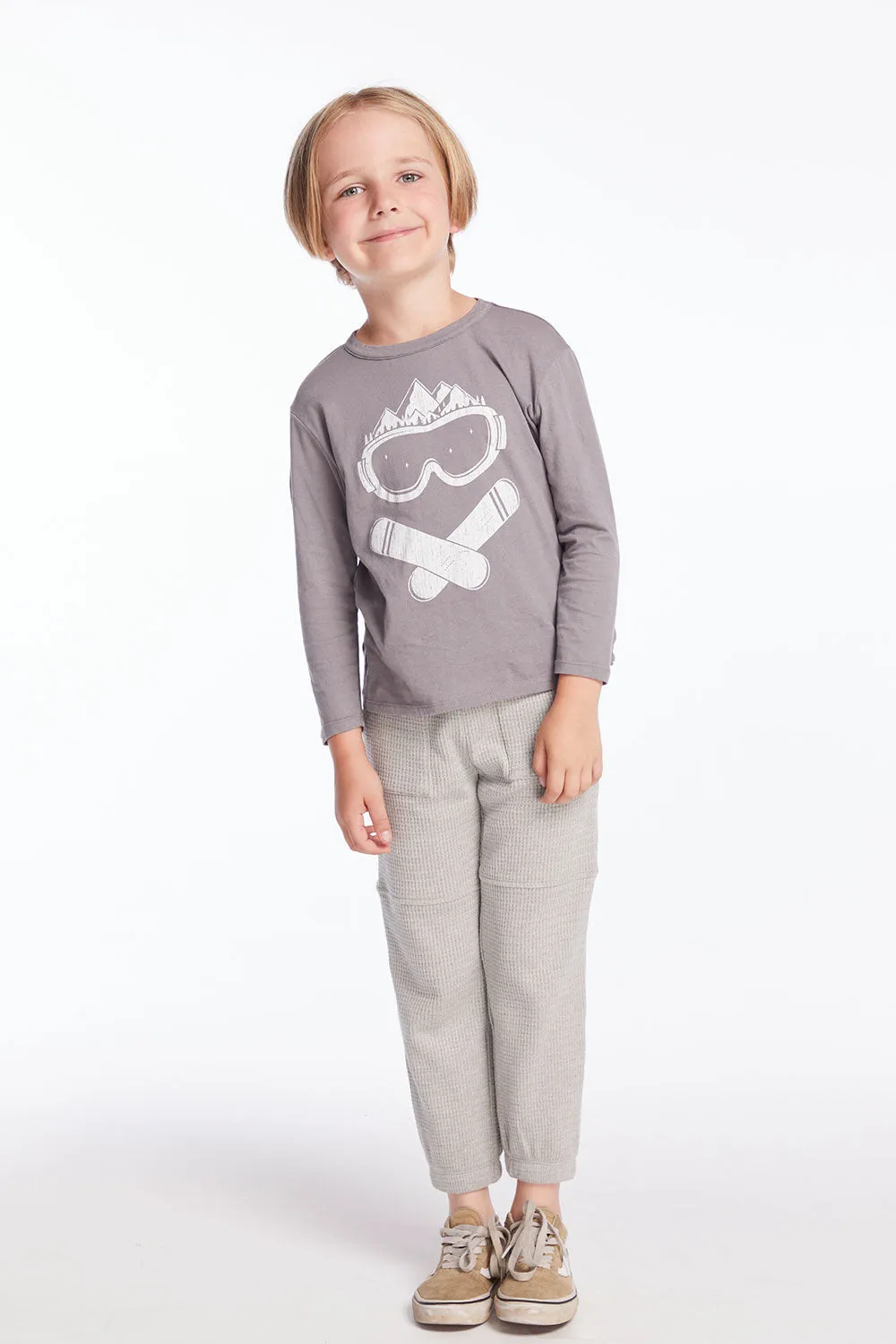 Snow Goggle Smile Boys Long Sleeve