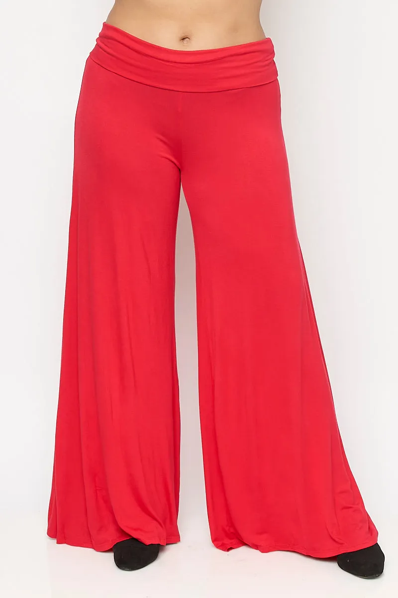 Solid Bell Bottom Palazzo Pants (B7-005Reg)