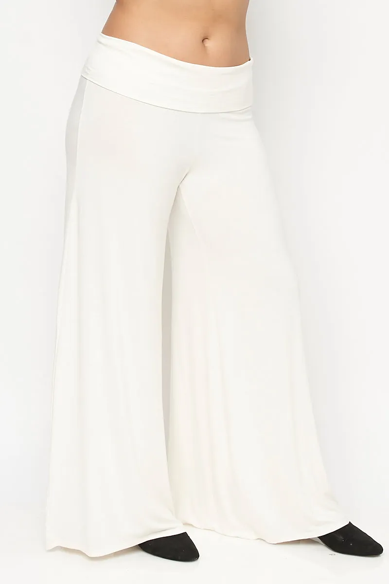 Solid Bell Bottom Palazzo Pants (B7-005Reg)