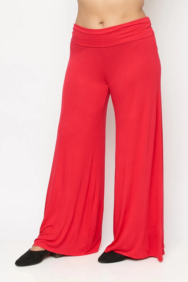 Solid Bell Bottom Palazzo Pants (B7-005Reg)