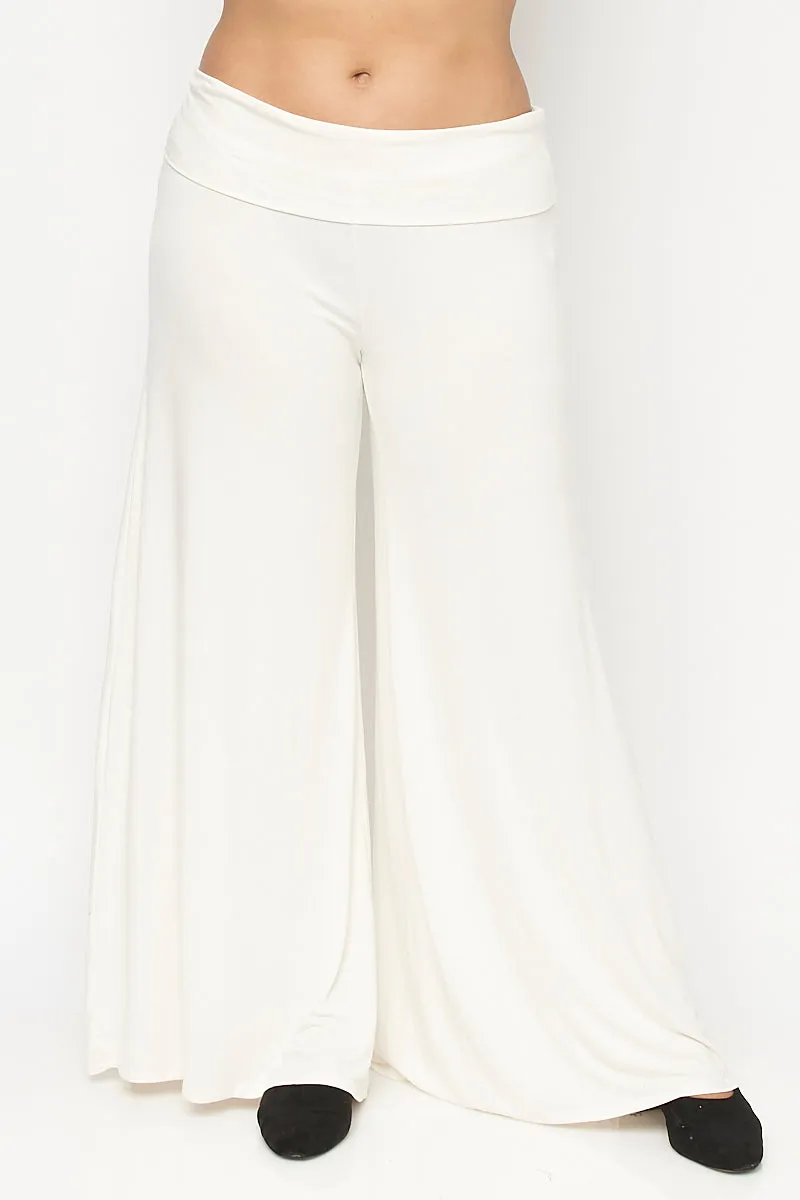 Solid Bell Bottom Palazzo Pants (B7-005Reg)