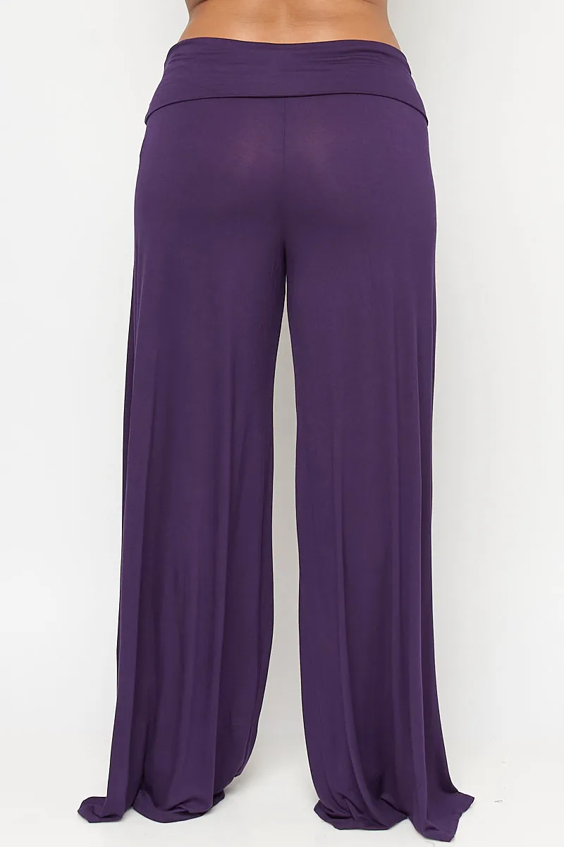 Solid Bell Bottom Palazzo Pants (B7-005Reg)