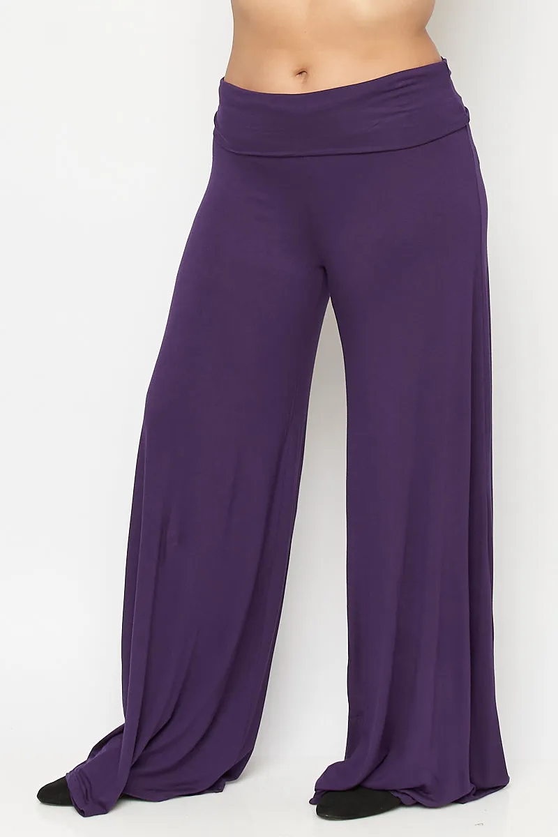 Solid Bell Bottom Palazzo Pants (B7-005Reg)