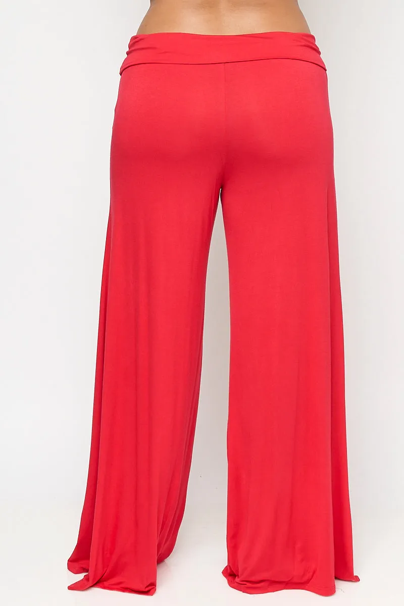 Solid Bell Bottom Palazzo Pants (B7-005Reg)