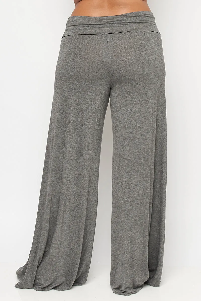 Solid Bell Bottom Palazzo Pants (B7-005Reg)