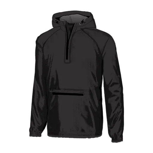 Southern Couture Ladies Quarter Zip Wind Breaker Pullover Blackwind