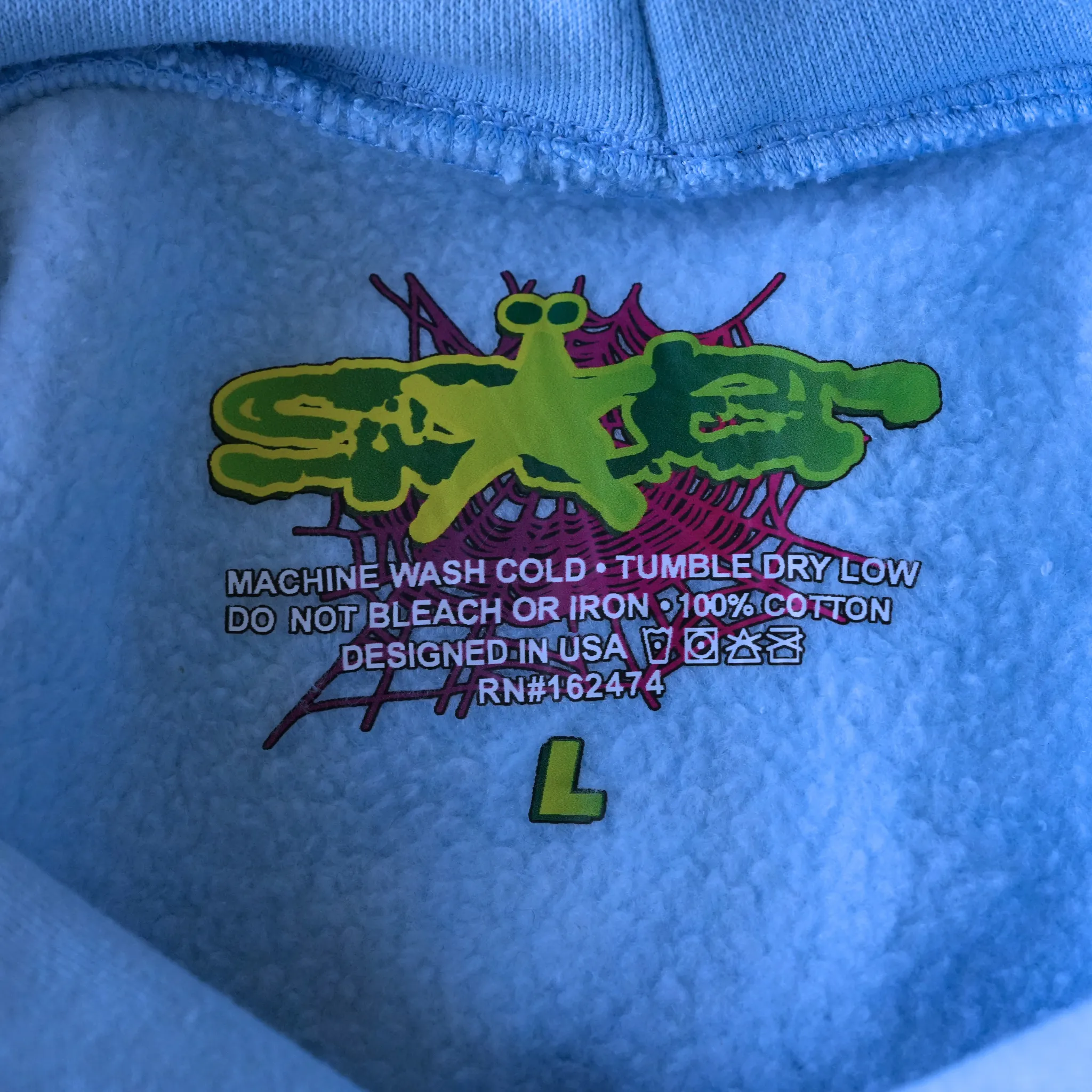 Sp5der Web Hoodie Sky Blue