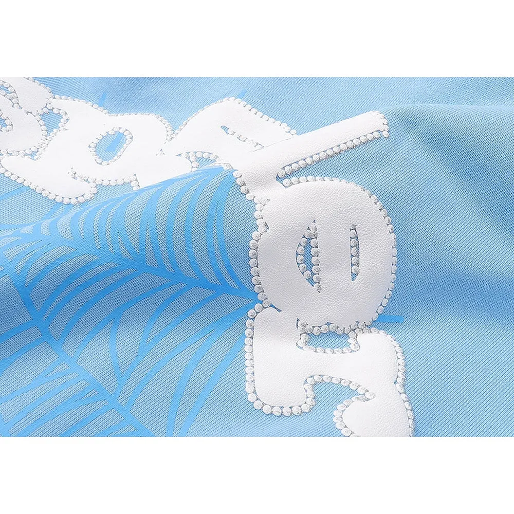 Sp5der Web Hoodie Sky Blue