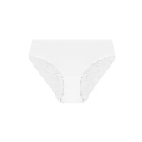 Sweetpea Lace Bum Bikini Brief - Ice White