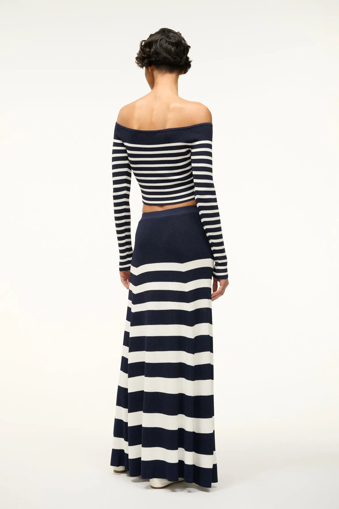 SWIRLING SKIRT | NAVY WHITE