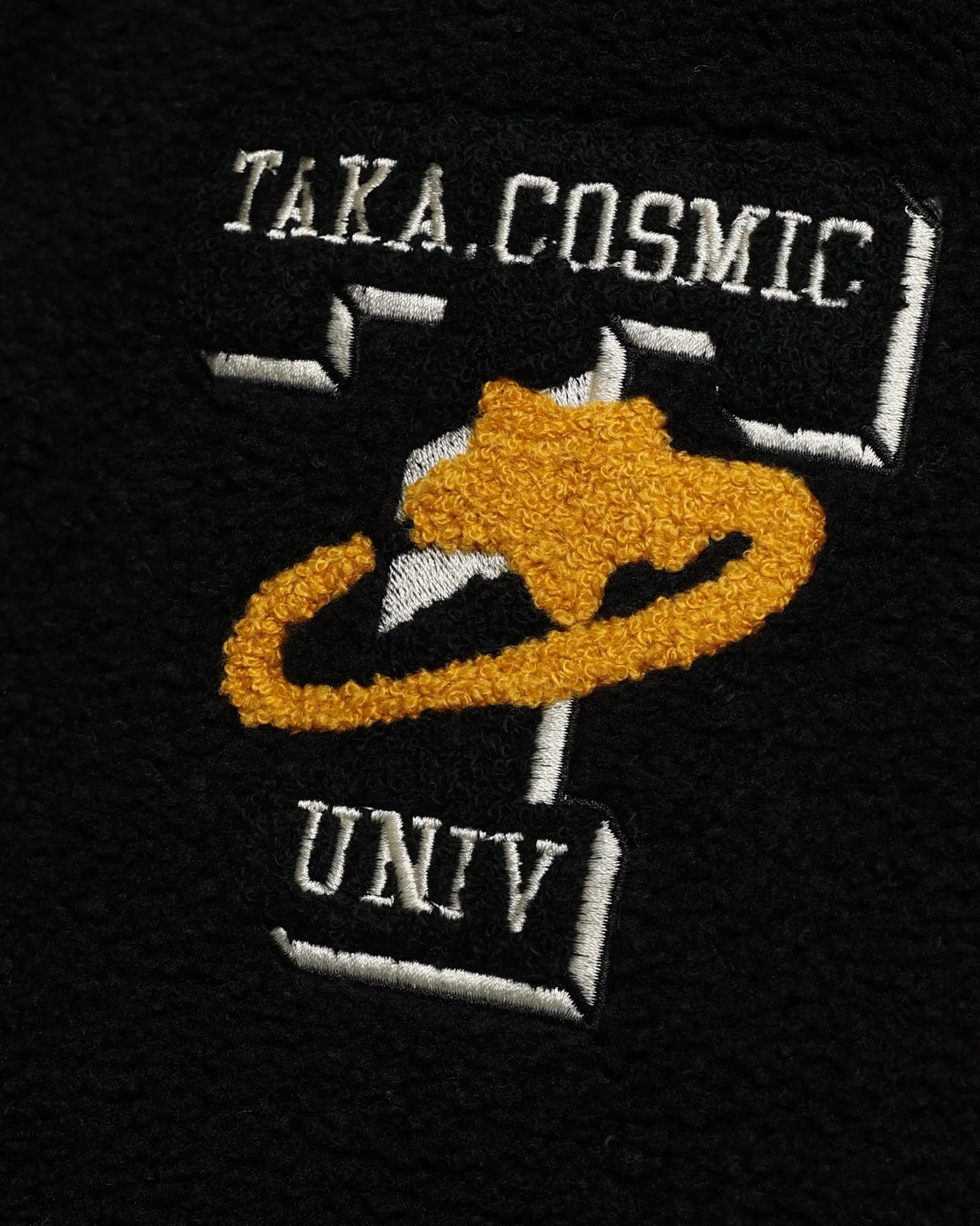 Taka Original Cosmic Universe Winter Fleece Jacket Black