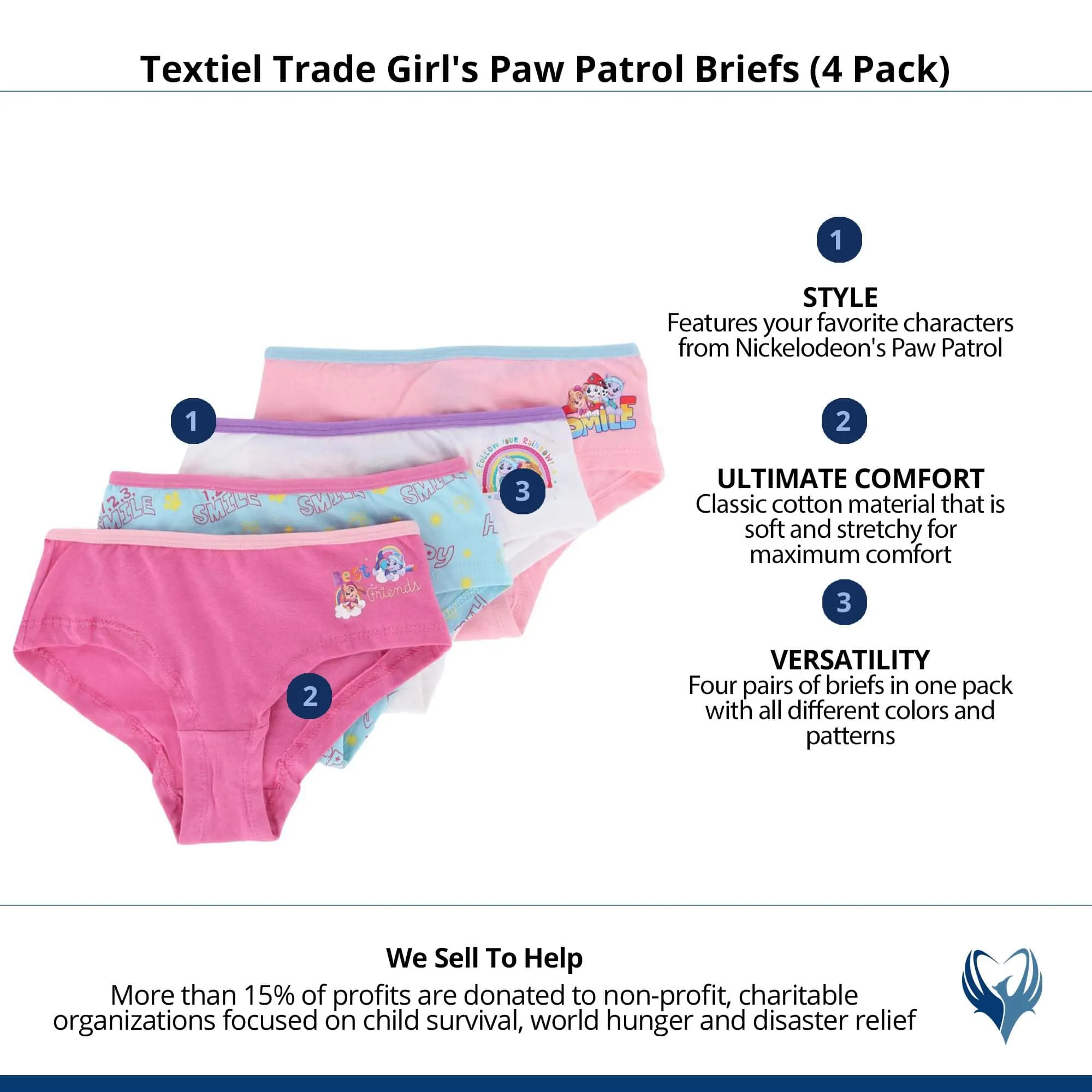 Textiel Trade Girl's Paw Patrol Briefs (4 Pack)