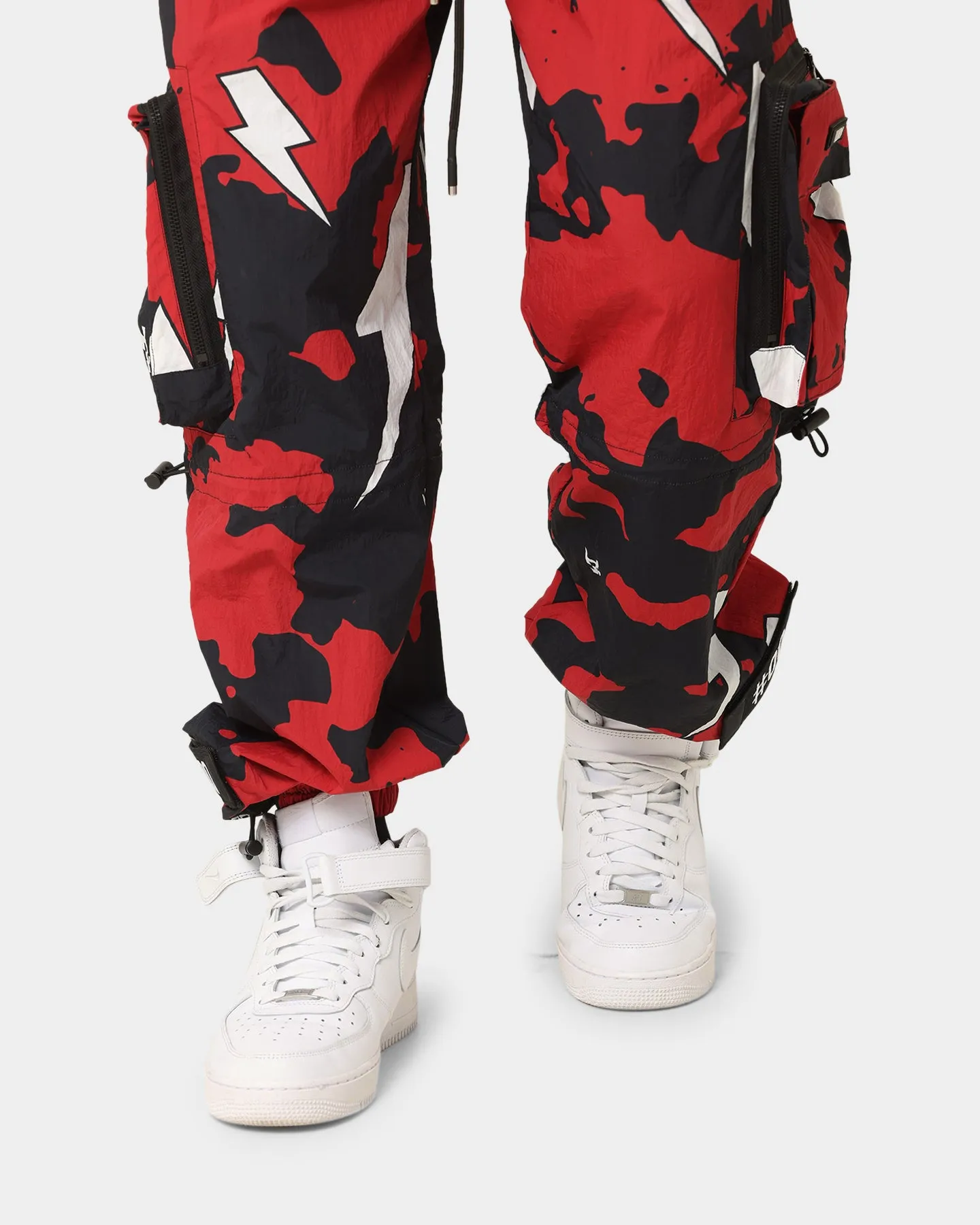 The Anti Order Storm Camo Track Joggers Black/Red/White