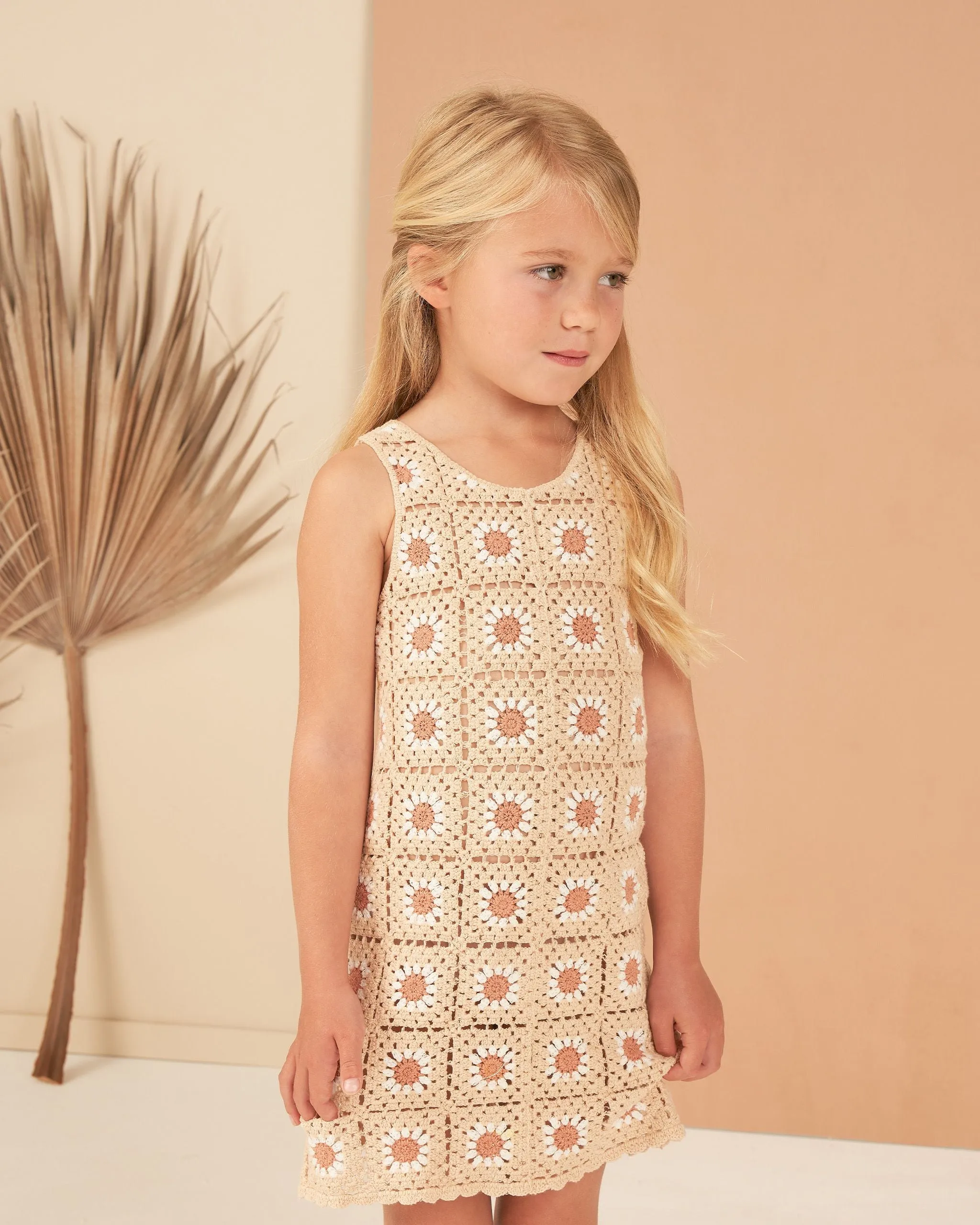 The Floral Crochet Mini Dress by Rylee   Cru - KIDS