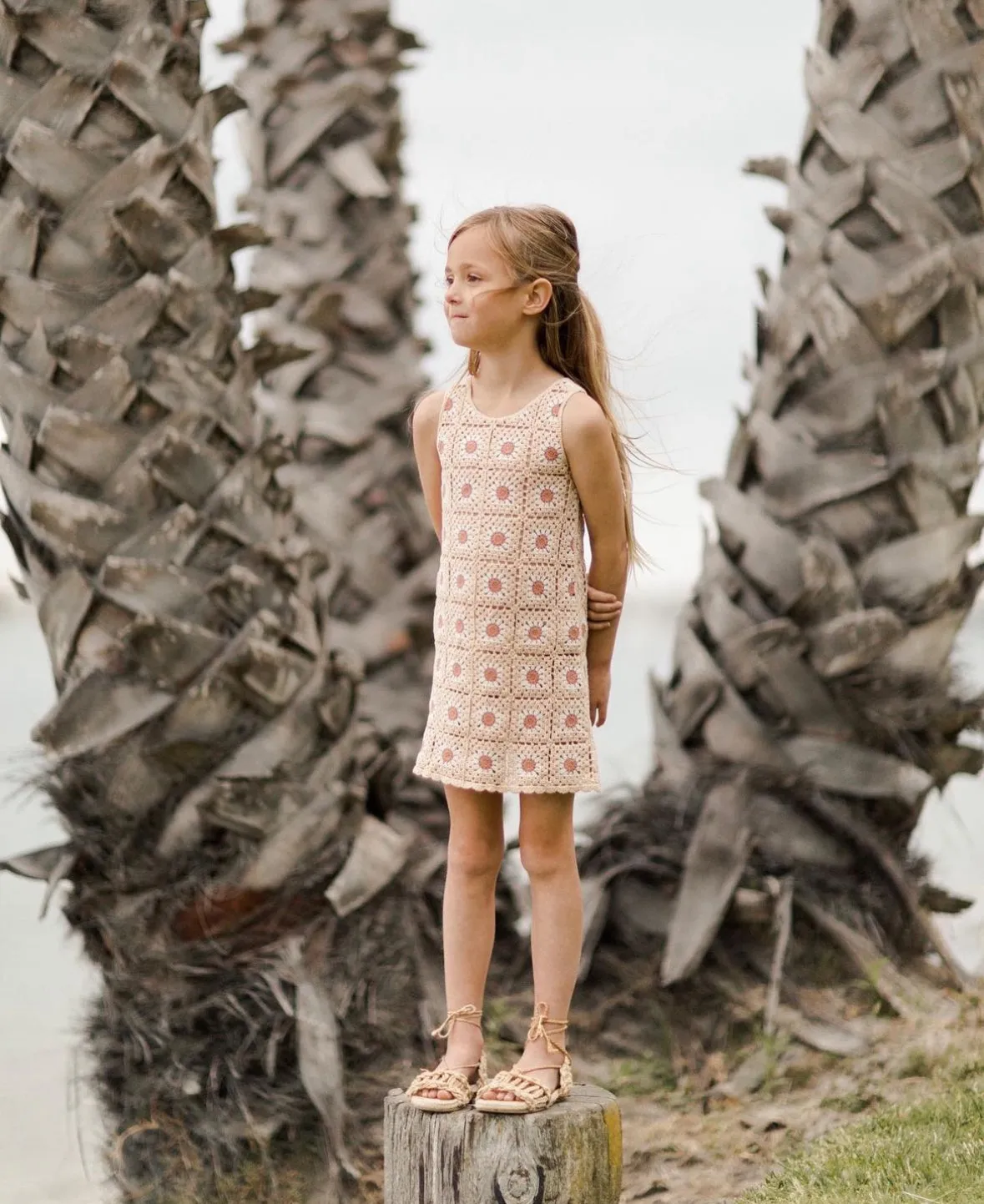 The Floral Crochet Mini Dress by Rylee   Cru - KIDS