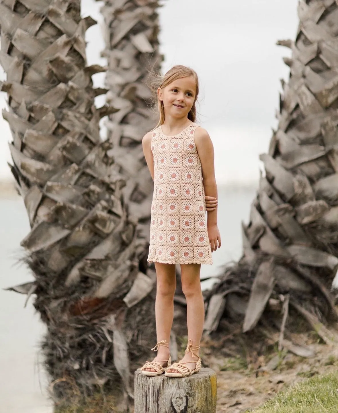 The Floral Crochet Mini Dress by Rylee   Cru - KIDS