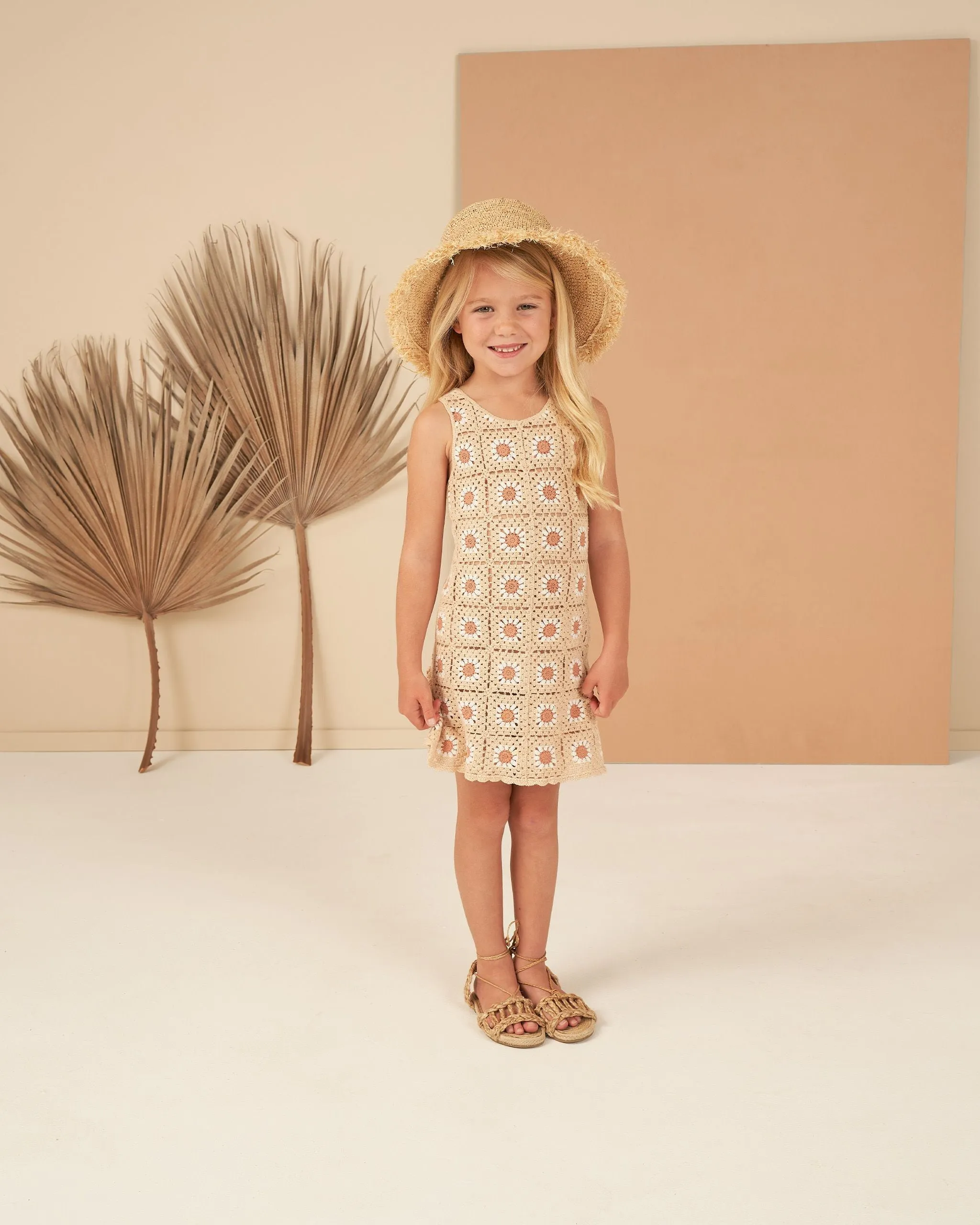 The Floral Crochet Mini Dress by Rylee   Cru - KIDS