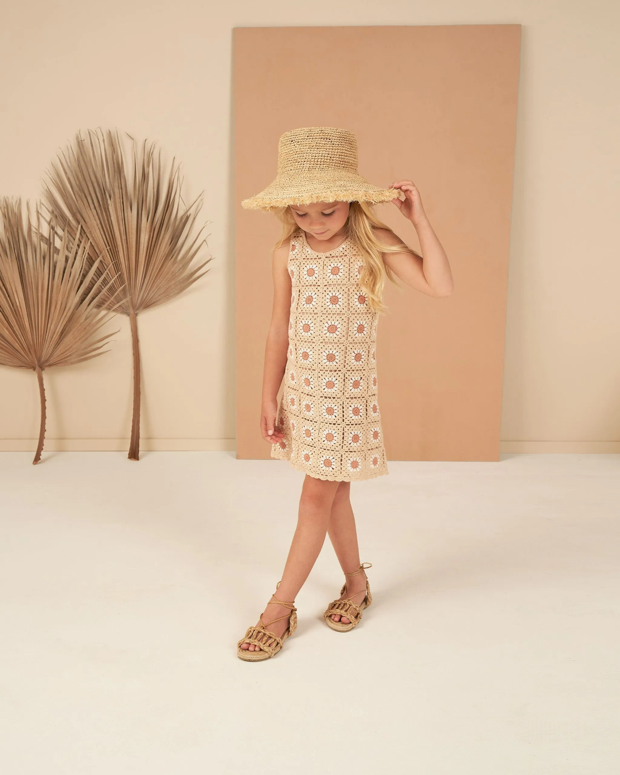 The Floral Crochet Mini Dress by Rylee   Cru - KIDS