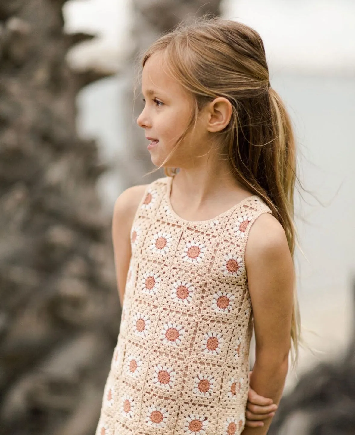 The Floral Crochet Mini Dress by Rylee   Cru - KIDS