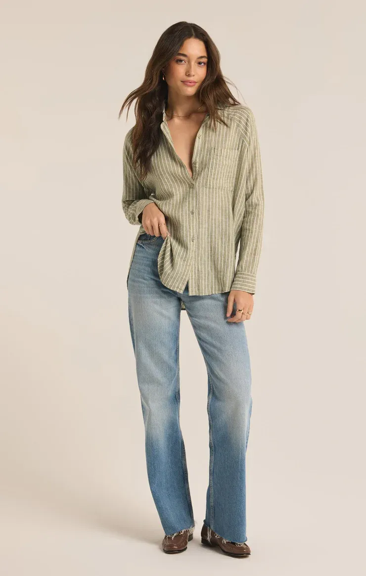 The Perfect Linen Stripe Top