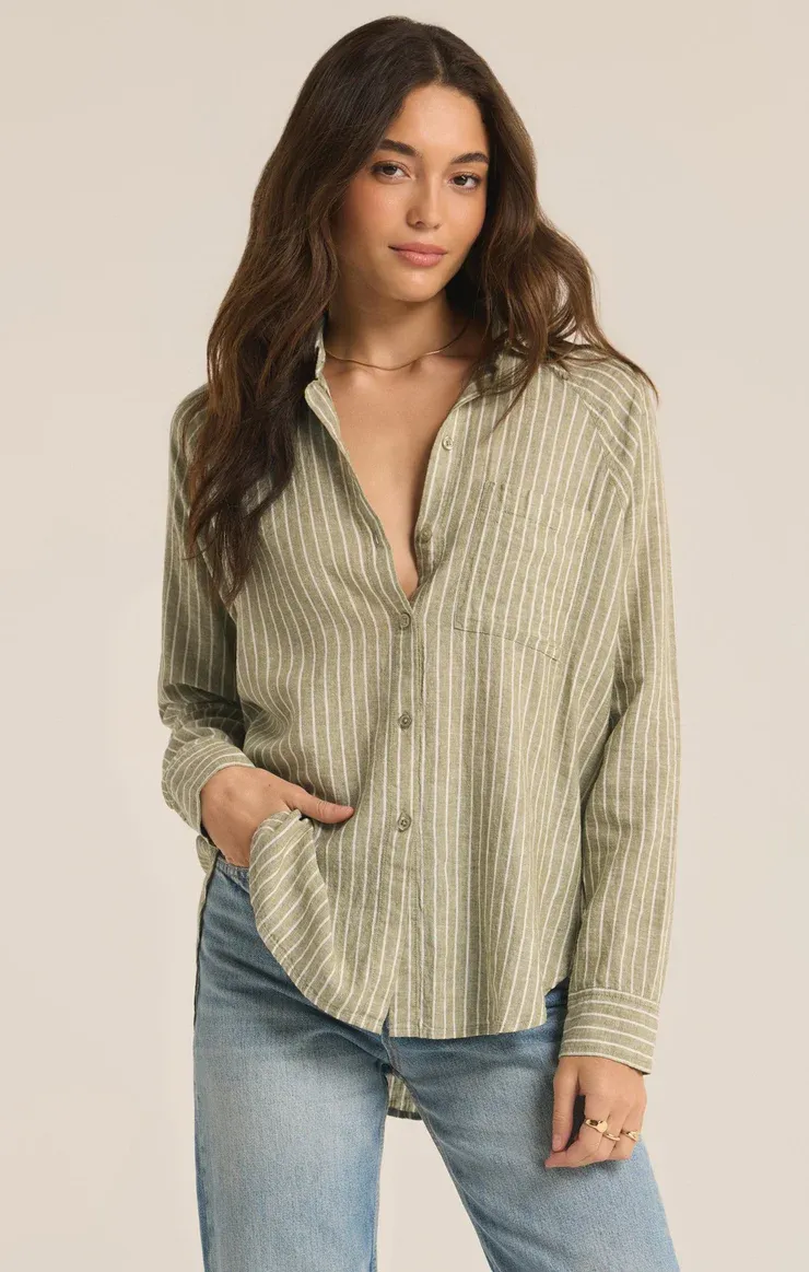 The Perfect Linen Stripe Top