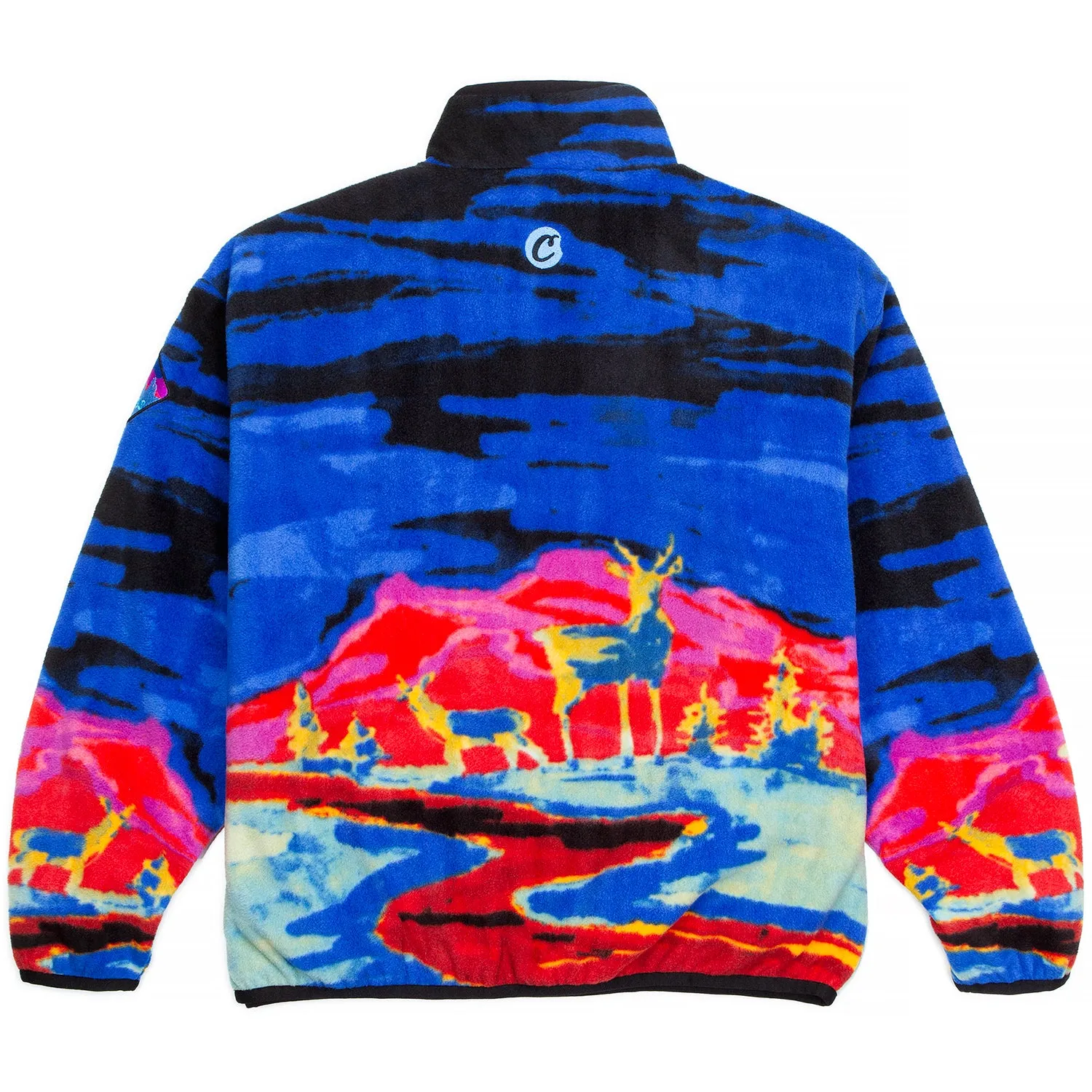 Tree Division All Over Print Polar Fleece Half Zip Jacket