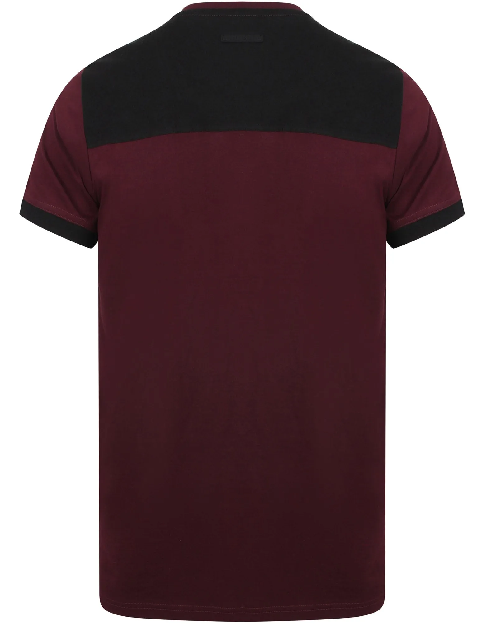 Trilude Open Henley Neck Cotton T-Shirt with Chest Pocket In Wine Tasting  - Dissident