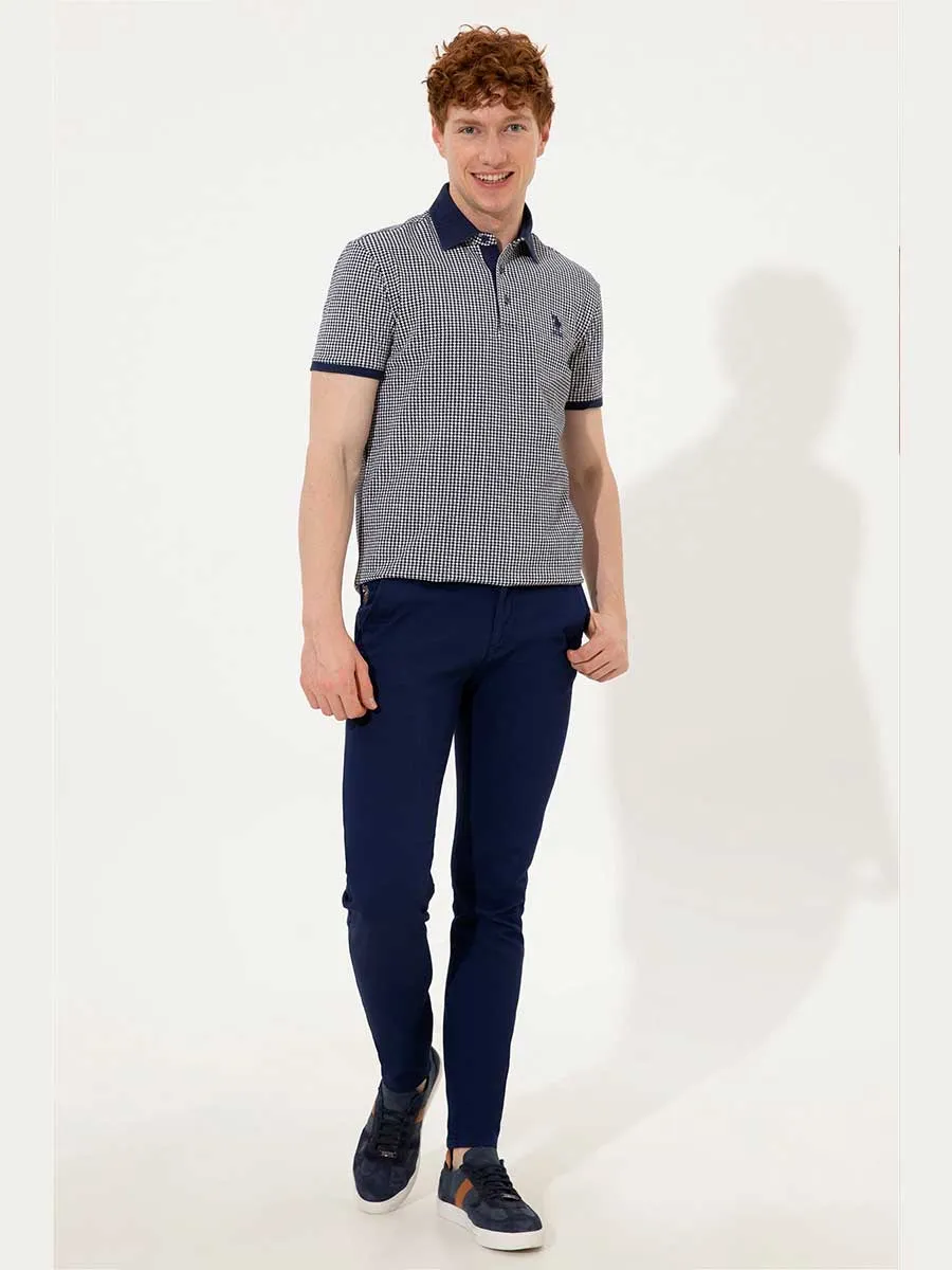 US Polo Assn Men Chino Slim Navy VR033 USPA USPCH100